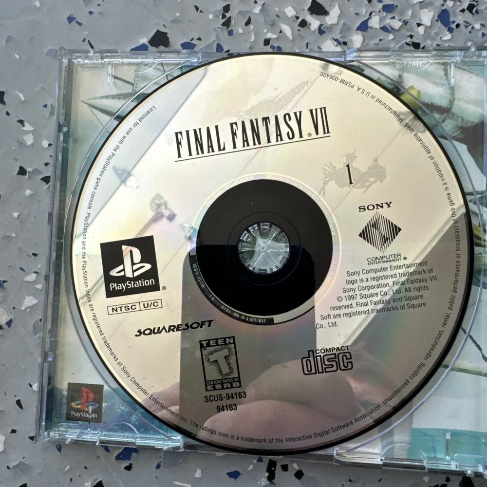 Final Fantasy VII 7 Misprint (Playstation 1‎ PS1) Complete - Tested - Authentic